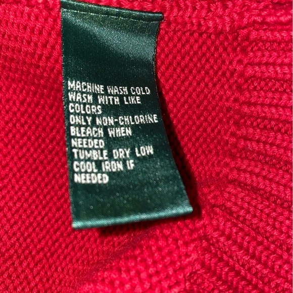 Lauren‎ Ralph Lauren Chunk Knit Sweater Preppy Academia Ivy League Women L - Picture 5 of 5